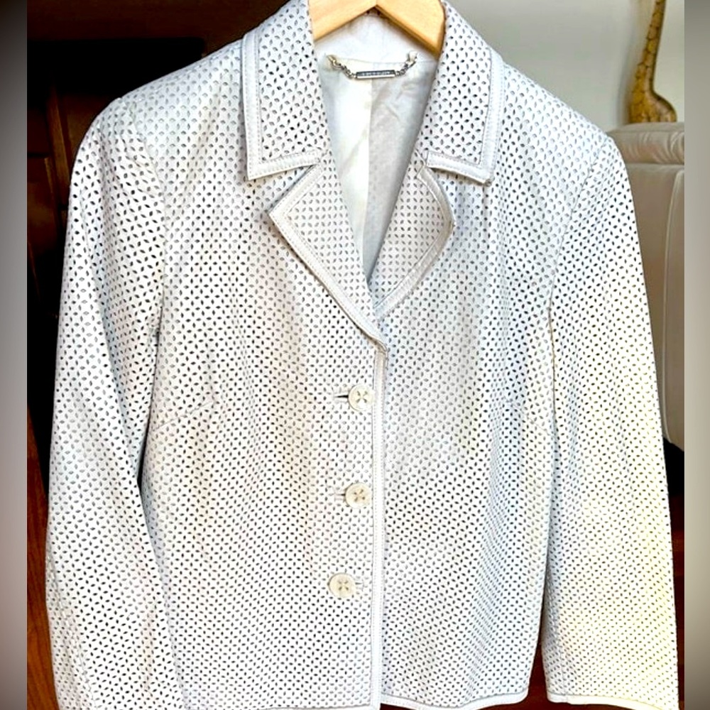White leather jacket
